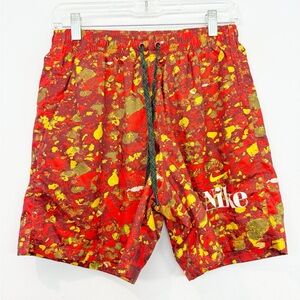 Nike Sportswear Men’s Woven Flow Shorts in Orange Size Small